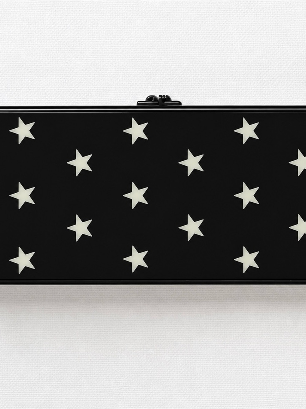 Edie Parker glow in the dark Star-Pattern Black Rectangular Clutch